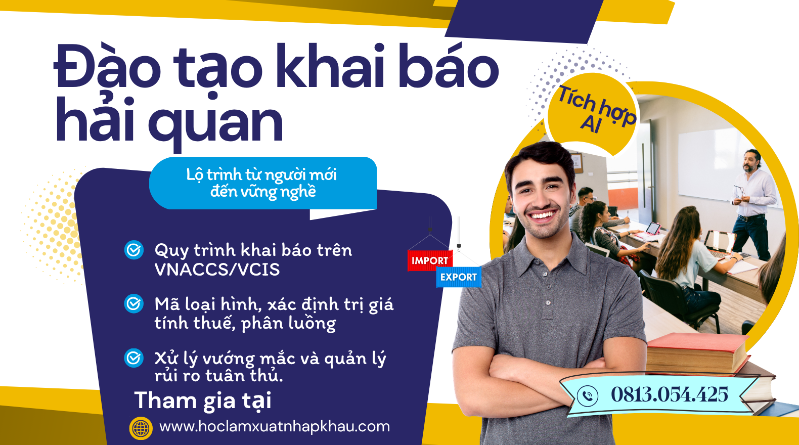 Đào tạo nhân viên khai báo hải quan: từ người mới đến khai trọn vẹn một lô hàng - Online Course