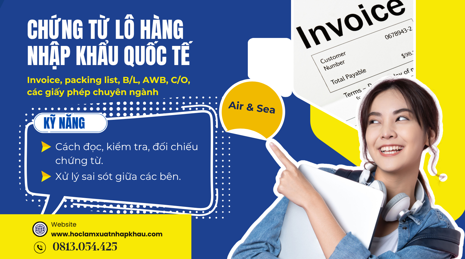 Chứng từ lô hàng nhập khẩu quốc tế (đường biển, đường hàng không) - Online Course